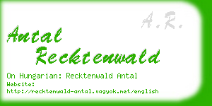 antal recktenwald business card